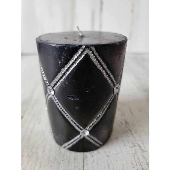 Black sequin embroidered candle Halloween home‎ decor - Picture 1 of 8